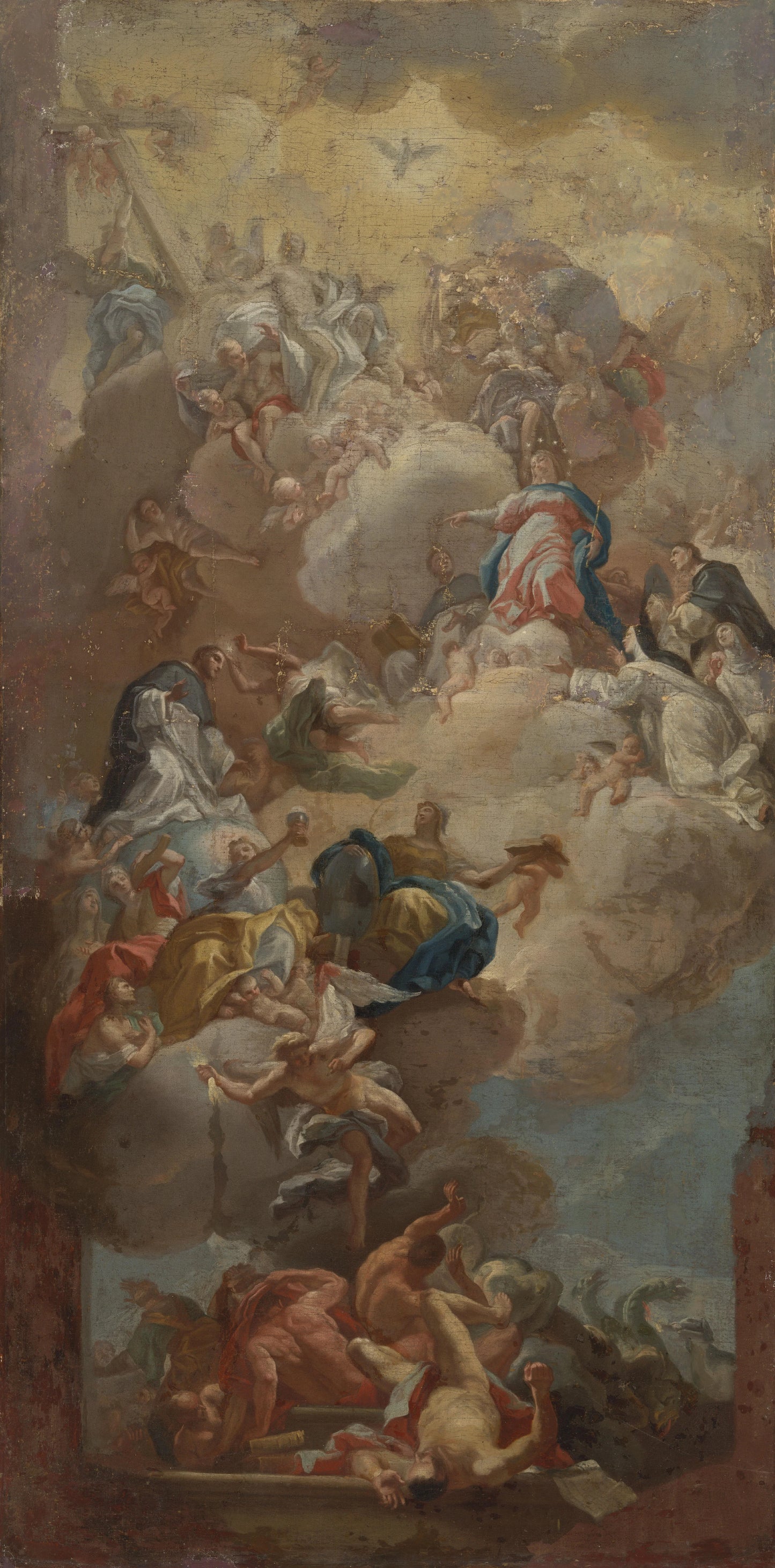 The Glorification of Saint Dominic – kopie naar Francesco Solimena Vintage Art Print | Wall Art Poster