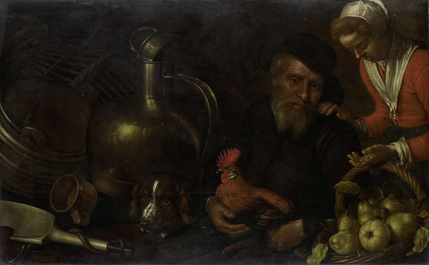 The Poultry Seller – Cornelis Jacobsz. Delff Vintage Art Print | Wall Art Poster
