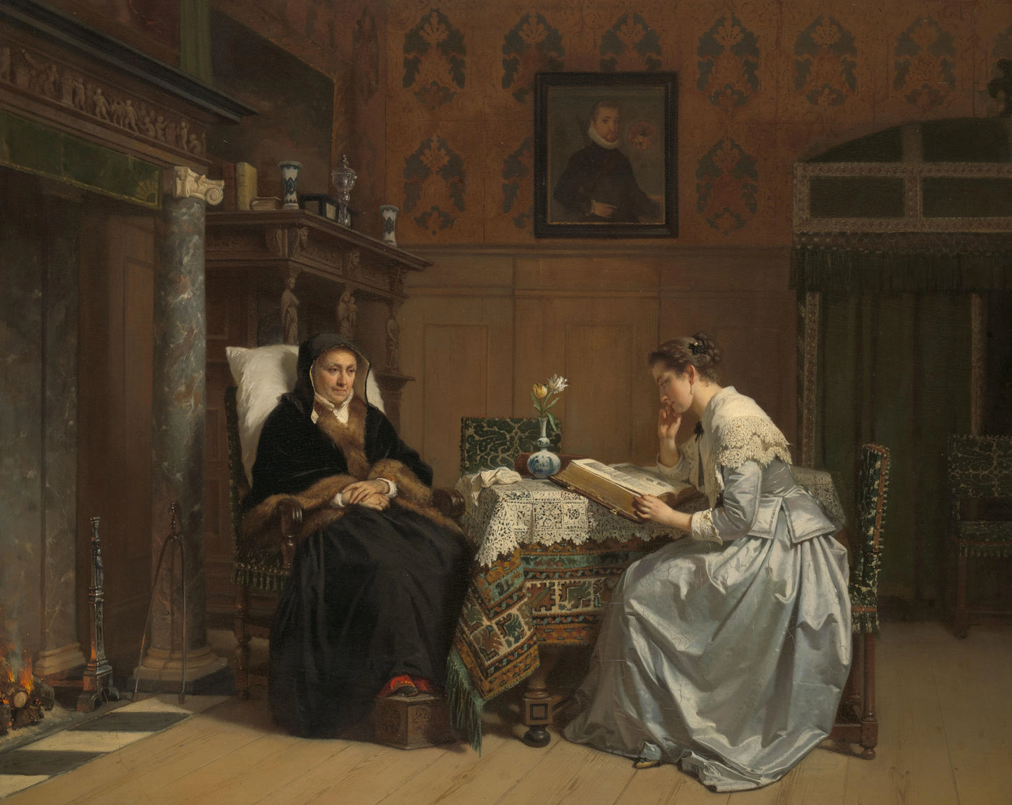 Sunday Morning – Hendrik Jacobus Scholten Vintage Religious Scene Art Print | Wall Art Poster