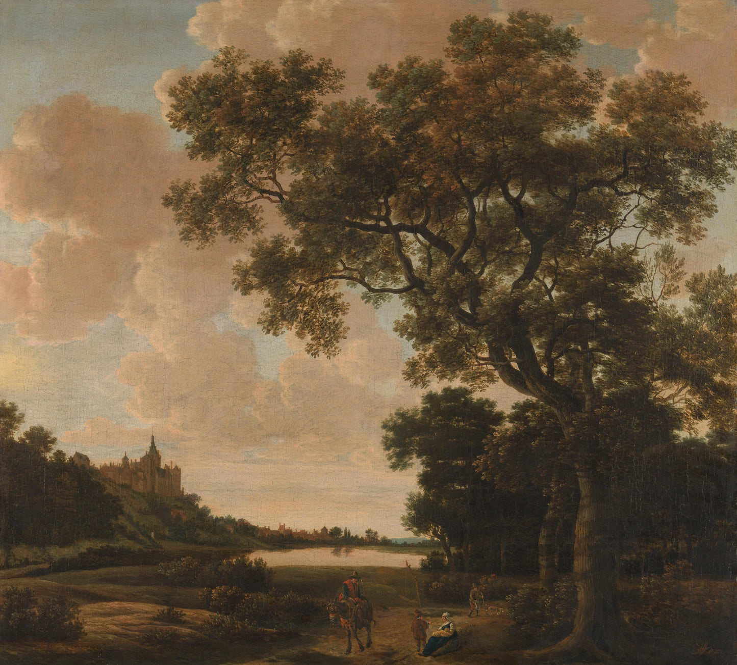 Landscape with the Schwanenburg, Cleves – Joris van der Haagen (vermeld op object) Vintage Landscape Art Print | Wall Art Poster