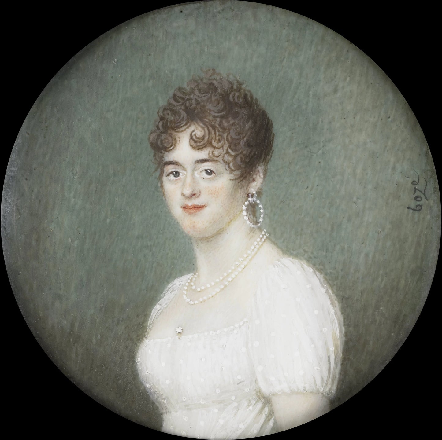 Portrait of Cornelia Pull (d 1809). Wife of Gerrit Jan van Houten – Joseph Boze (vermeld op object) Vintage Portrait Art Print | Wall Art Poster