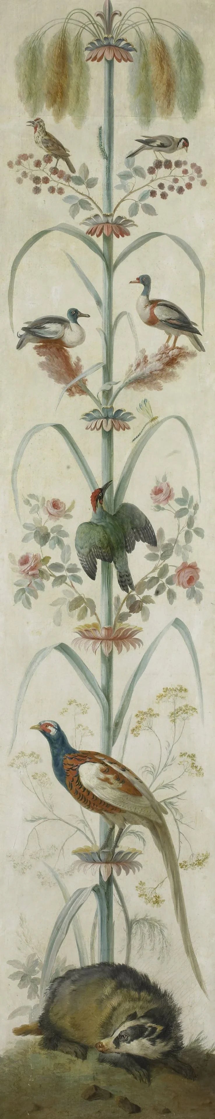Decorative Depiction with Plants and Animals – anoniem Vintage Animal Study Art Print | Wall Art Poster