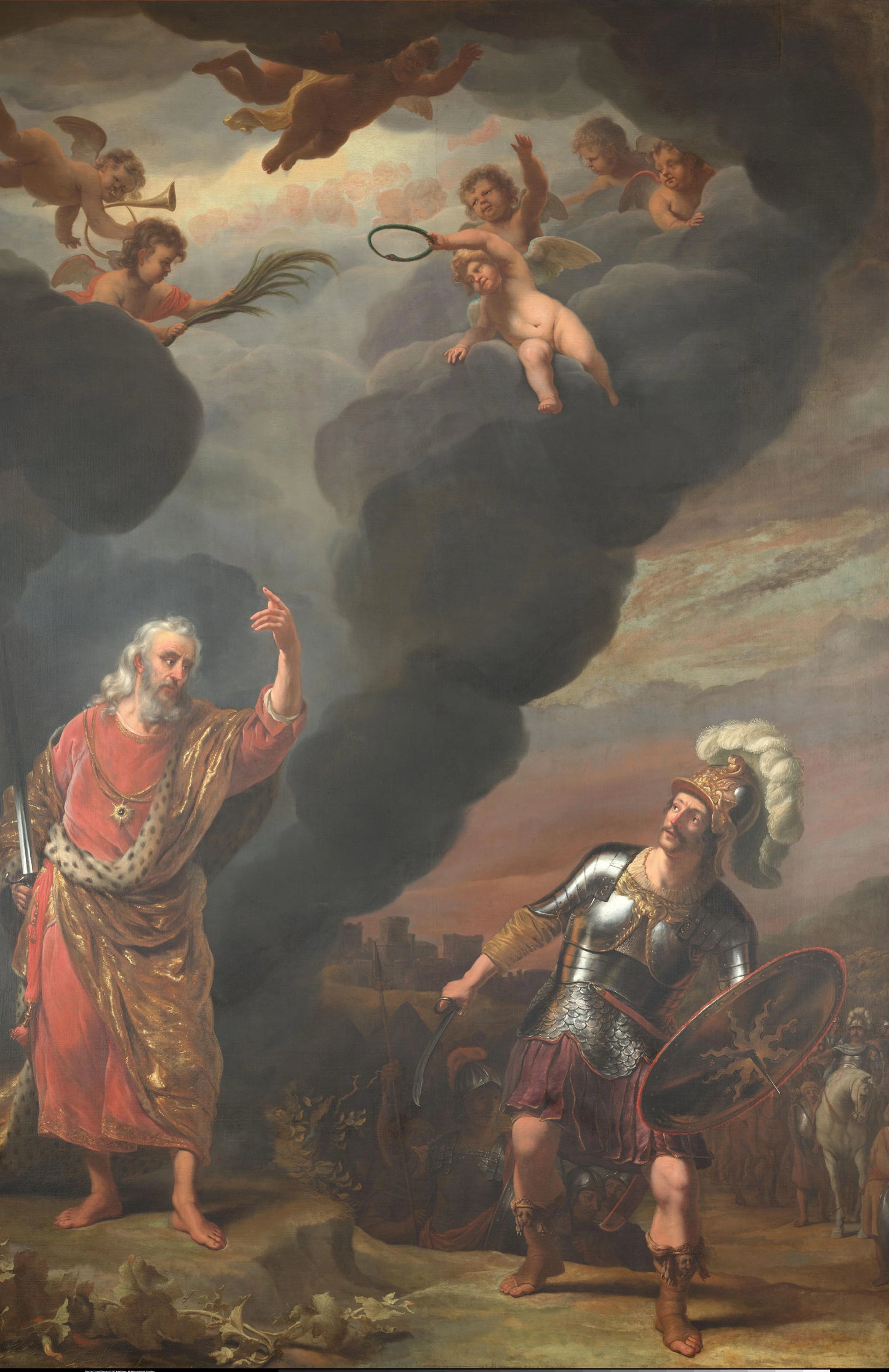 The Captain of God's Army Appearing to Joshua – Ferdinand Bol Vintage Art Print | Wall Art Poster