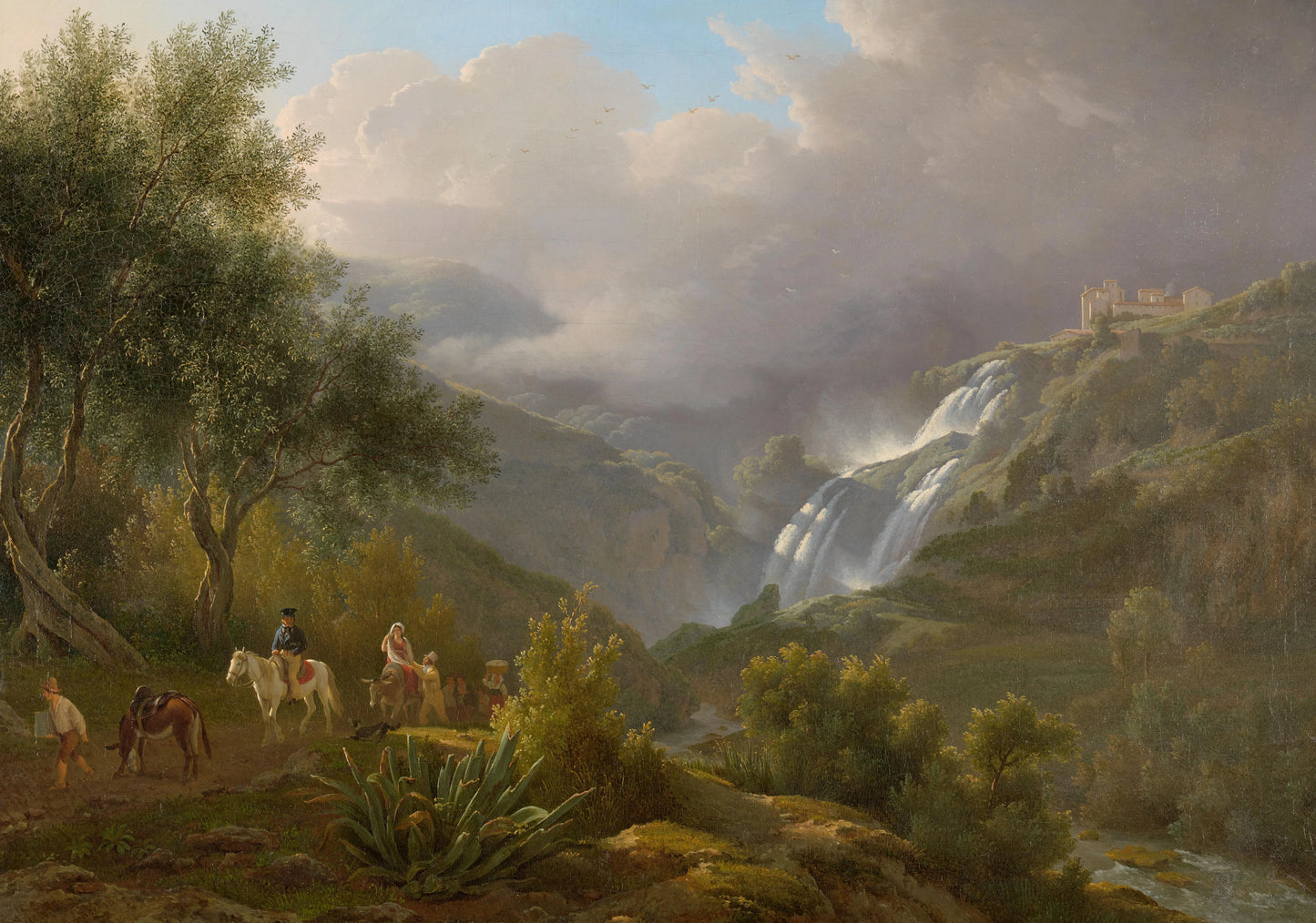The Cascades at Tivoli, with a Storm Approaching – Abraham Teerlink Vintage Art Print | Wall Art Poster