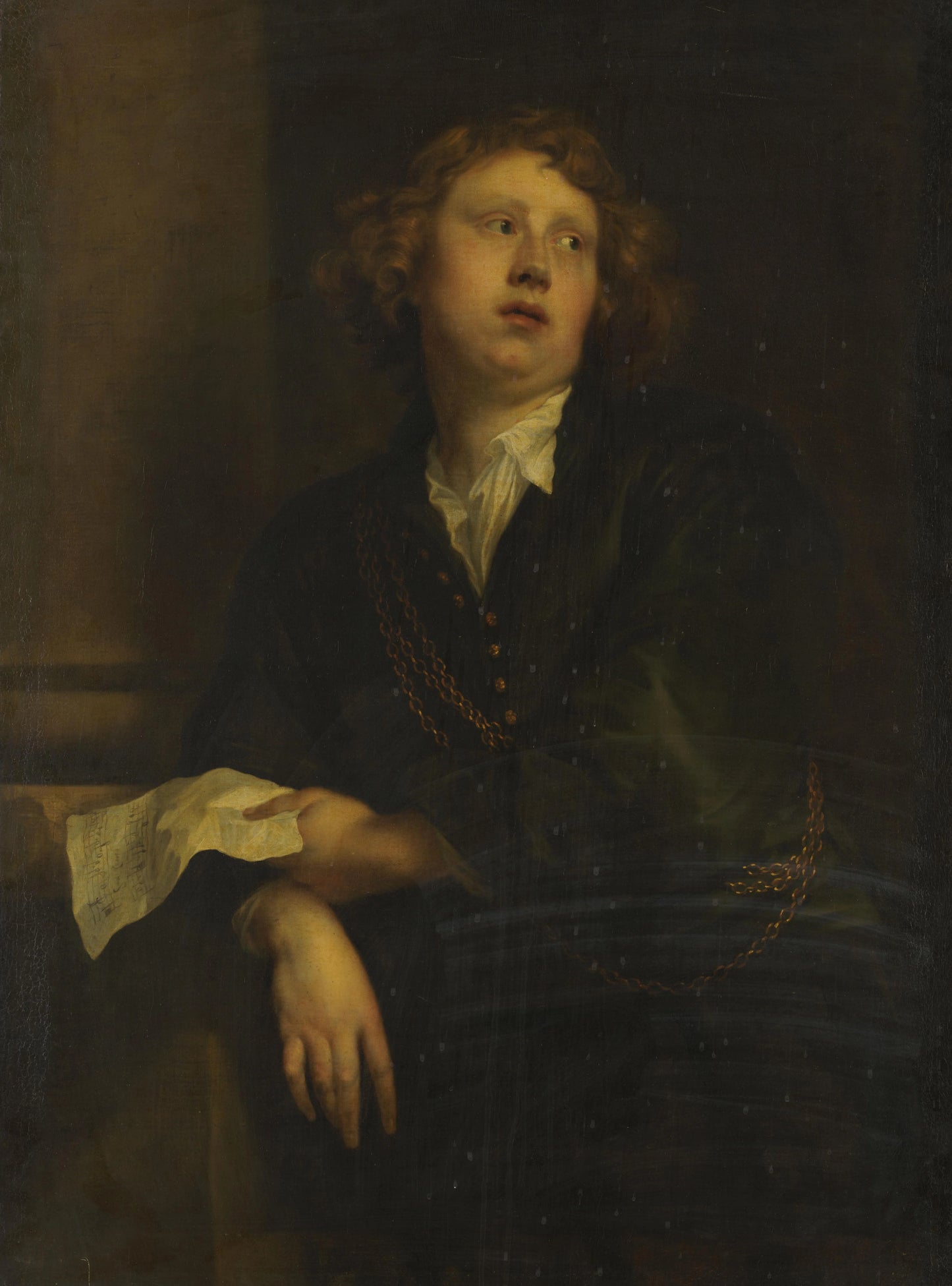 Portrait of Hendrik Liberti (c. 1610-c. 1669) – naar Anthony van Dyck Vintage Portrait Art Print | Wall Art Poster