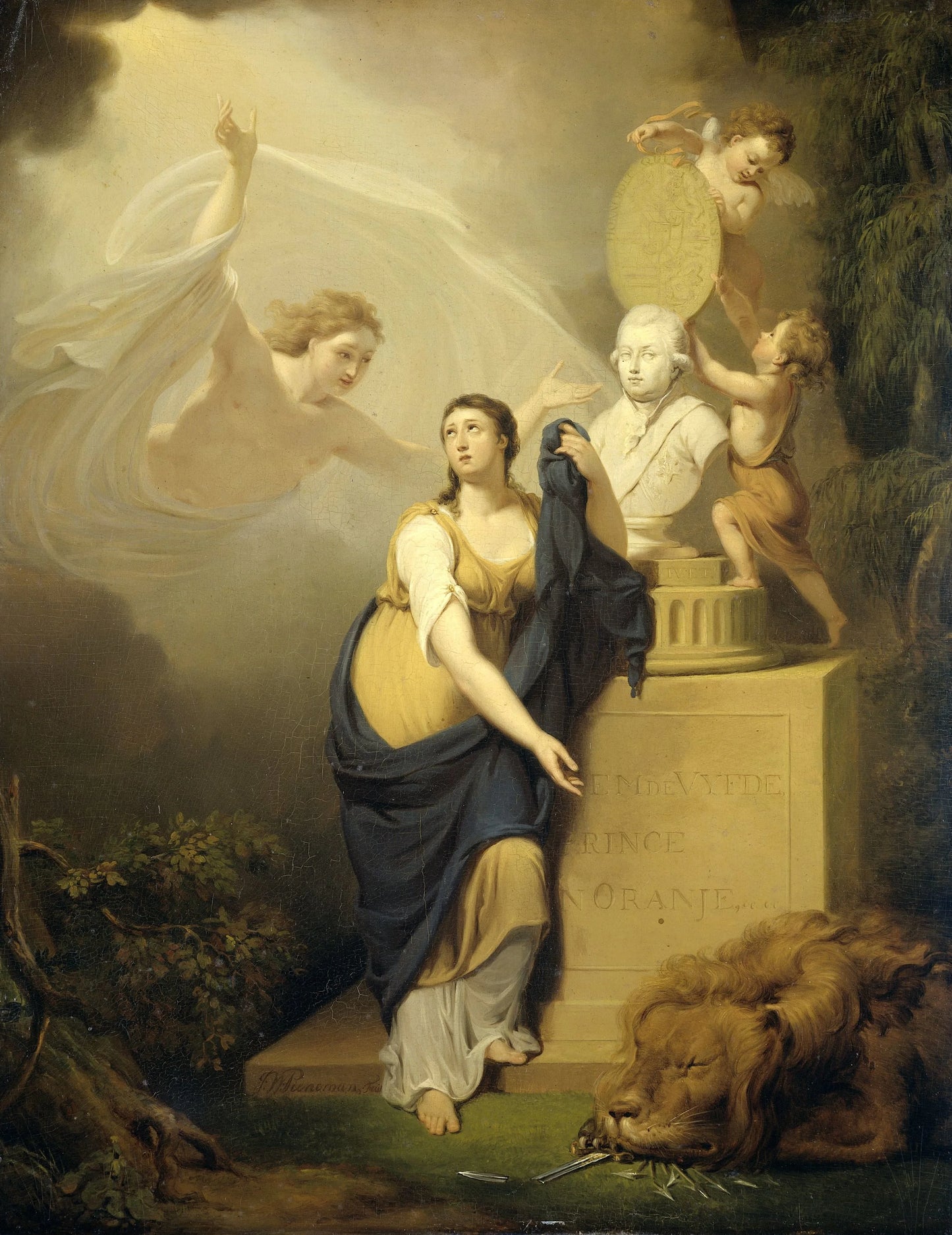 Allegory of the Death of William V, Prince of Orange, 1806 – Jan Willem Pieneman Vintage Art Print | Wall Art Poster