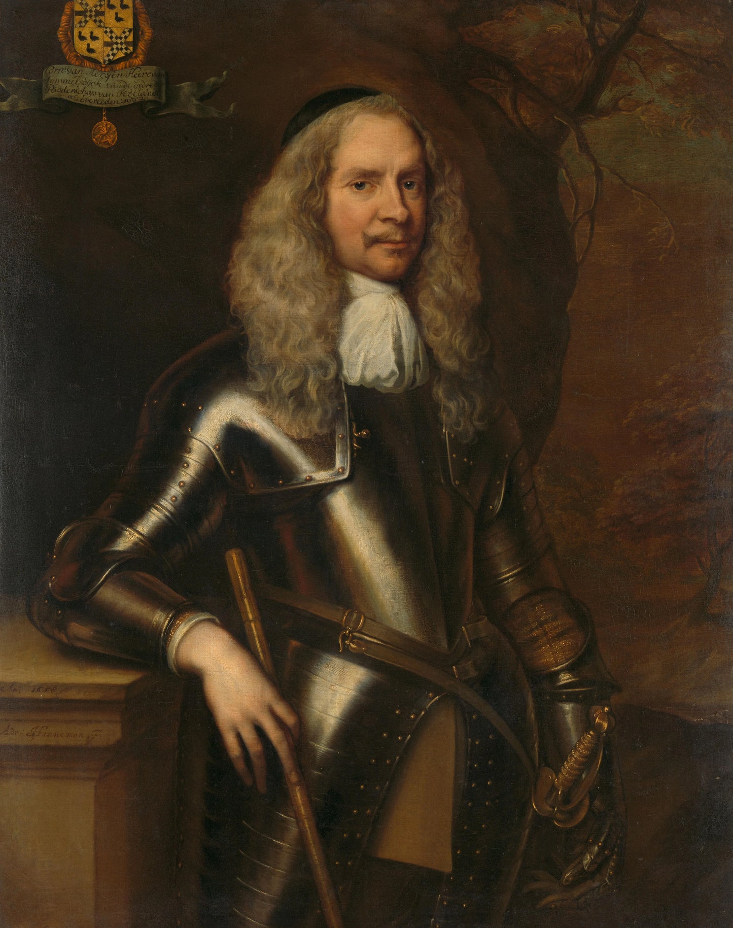 Cornelis van Aerssen (1600-62), Lord of Sommelsdijk, Colonel of Cavalry – Adriaen Hanneman Vintage Portrait Art Print | Wall Art Poster