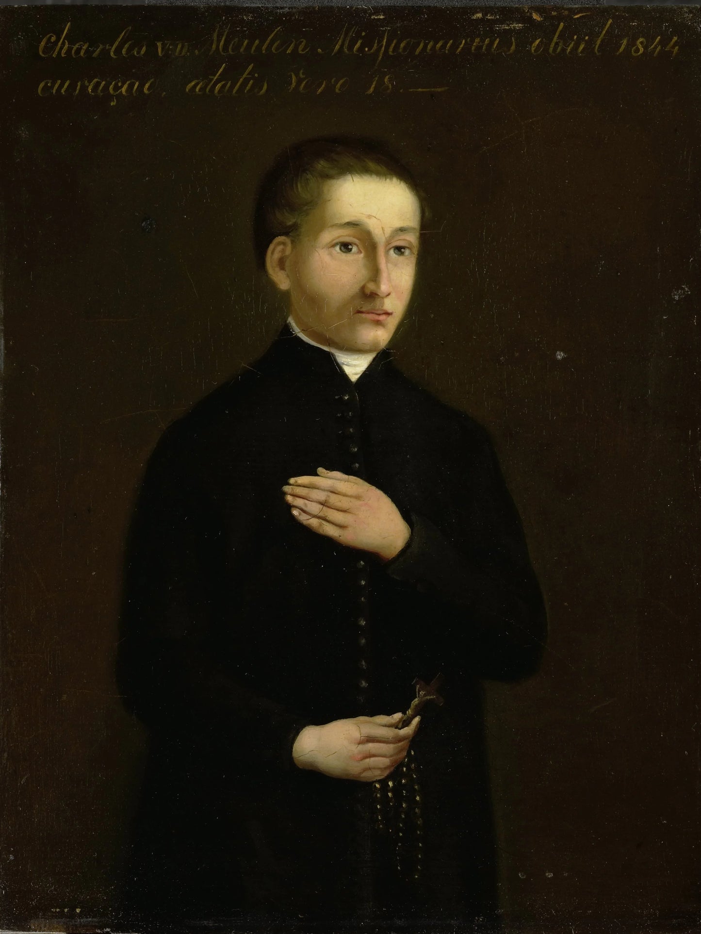 Portrait of Charles van der Meulen, Missionary to Curaçao – anonymous Vintage Portrait Art Print | Wall Art Poster