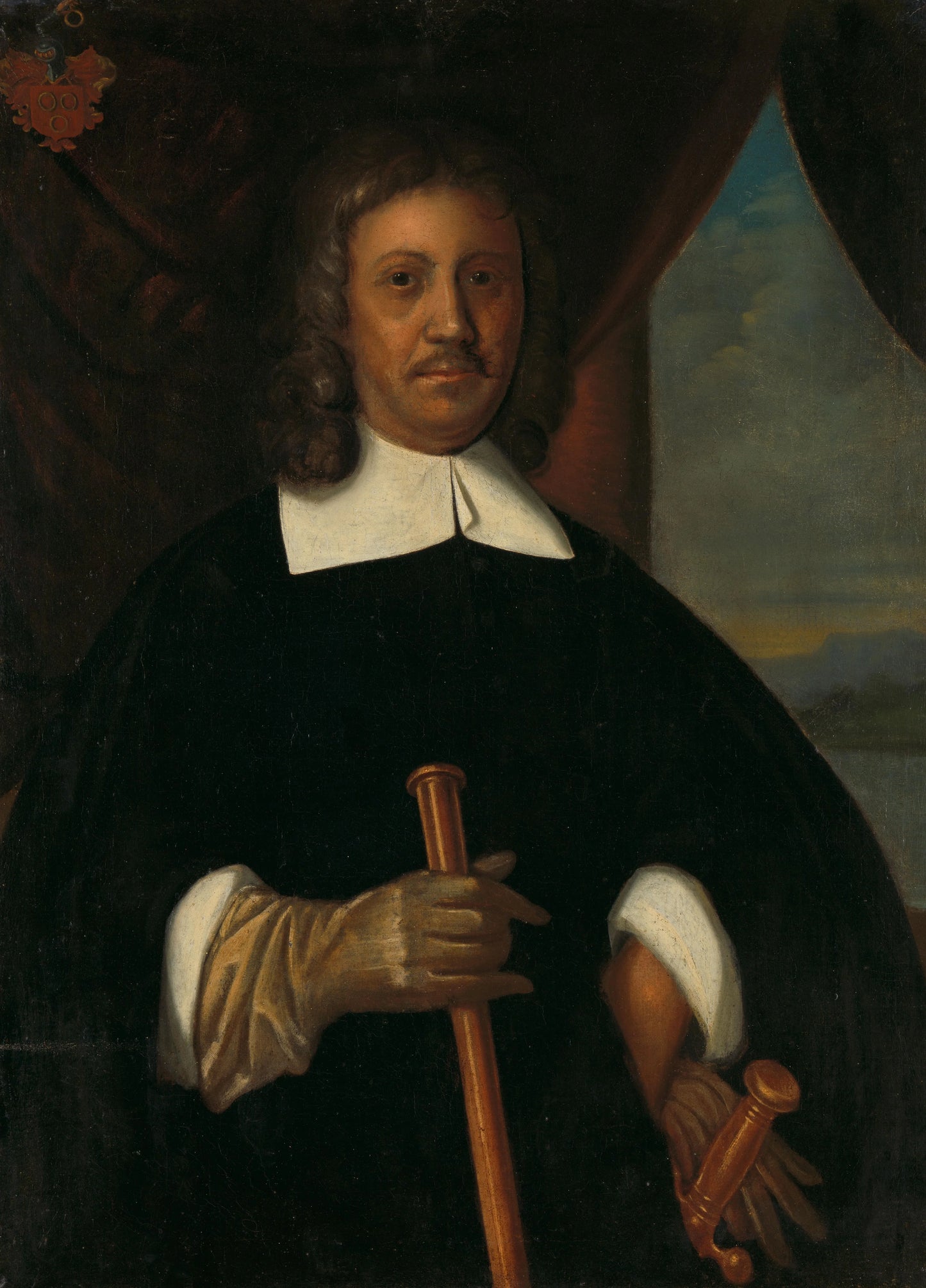 Portrait of Jan van Riebeeck (1619-77). Commander of the Cape of Good Hope and of Malacca and Secretary of the High Government of Batavia – anoniem Vintage Portrait Art Print | Wall Art Poster