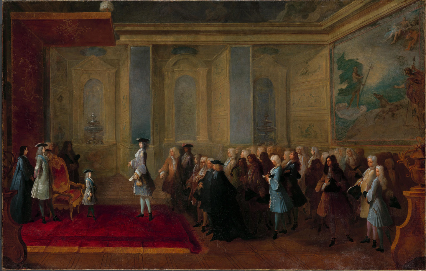 The Reception of Cornelis Hop (1685-1762) as Legate of the States-General at the Court of Louis XV, 24 July 1719 – Louis-Michel Dumesnil Vintage Art Print | Wall Art Poster