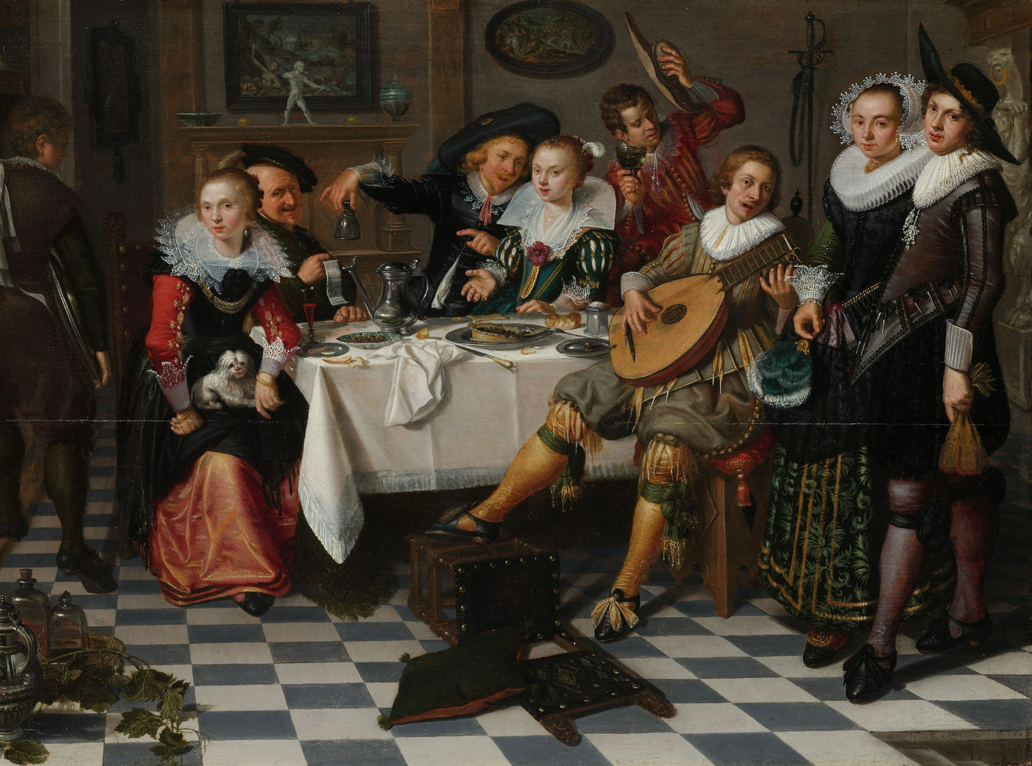 A Party – Isack Elyas (signed by artist) Vintage Art Print | Wall Art Poster