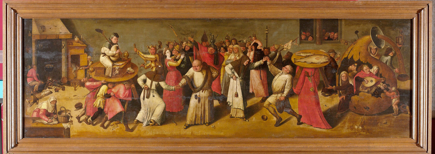 Battle between Carnival and Lent – manner of Jheronimus Bosch Vintage Art Print | Wall Art Poster