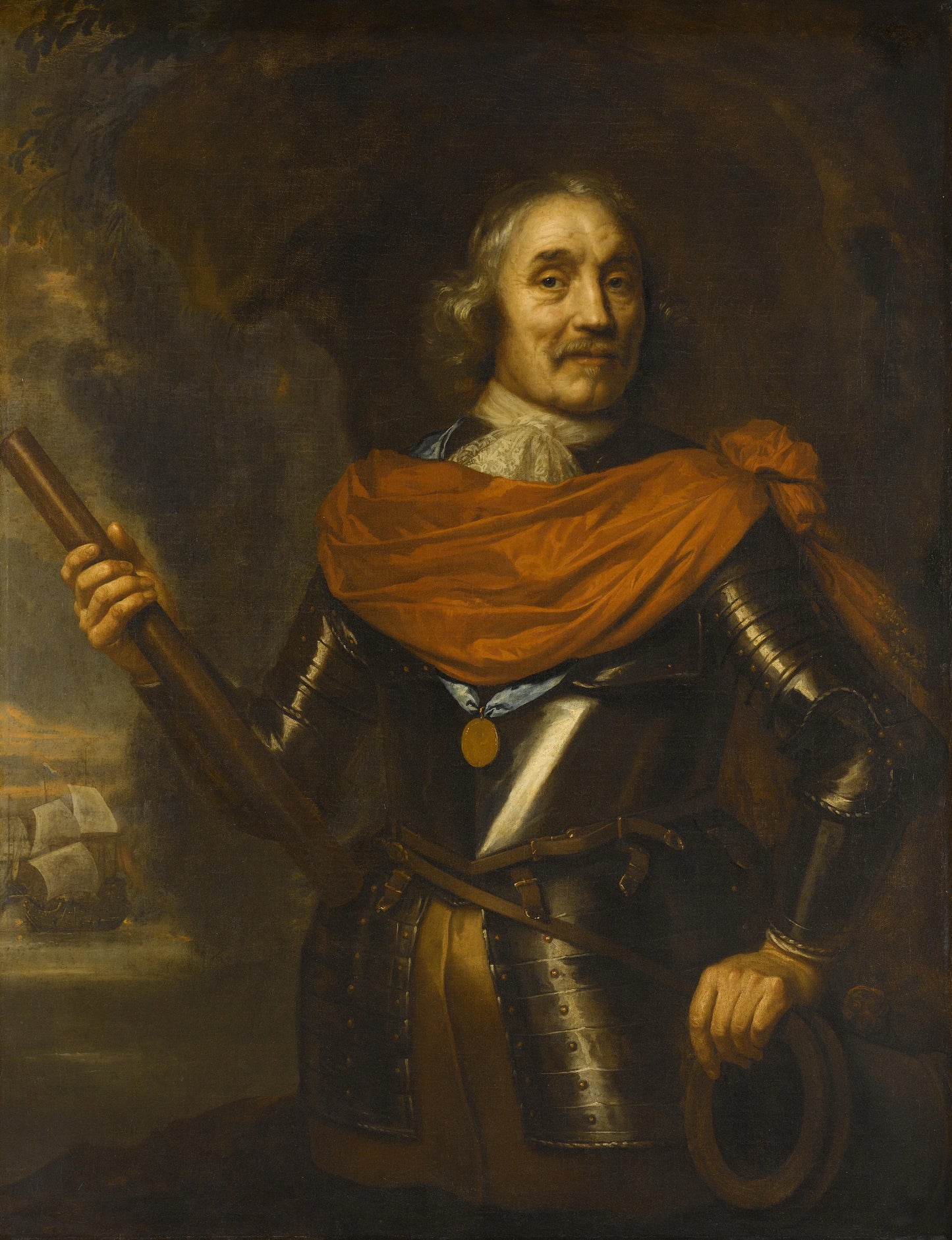 Maerten Harpertsz Tromp (1598-1653), Vice Admiral – Jan Lievens Vintage Portrait Art Print | Wall Art Poster