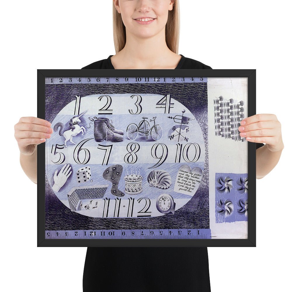 Design for a Handerchief by Eric Ravilious, Framed poster