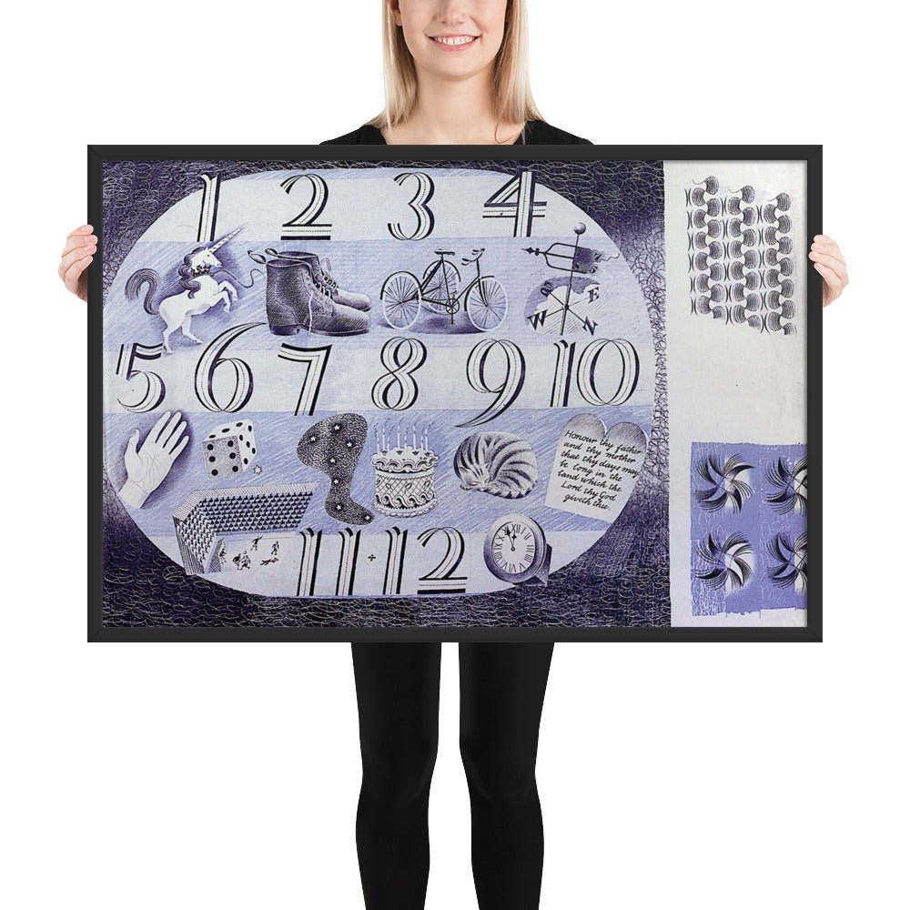 Design for a Handerchief by Eric Ravilious, Framed poster