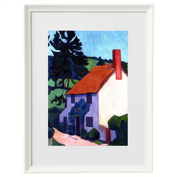 Devon Cottage by Robert Bevan, 1925, 17x13"(A3) White Frame