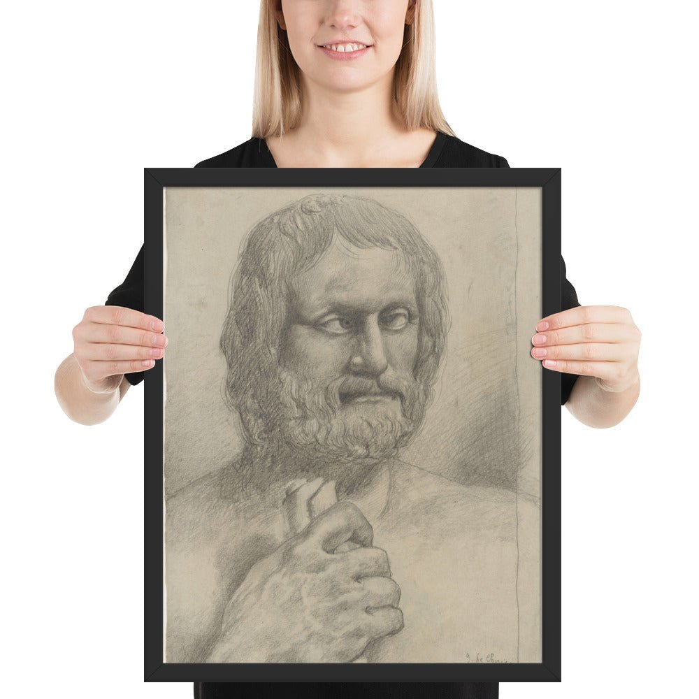 Euripides by Giorgio de Chirico, Framed poster