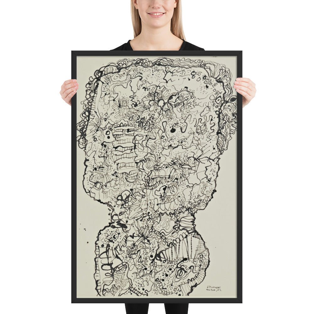 Evolving Portraits by Jean Dubuffet, Framed poster