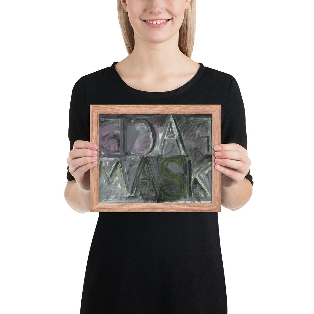 Face Mask by Bruce Nauman, Framed poster