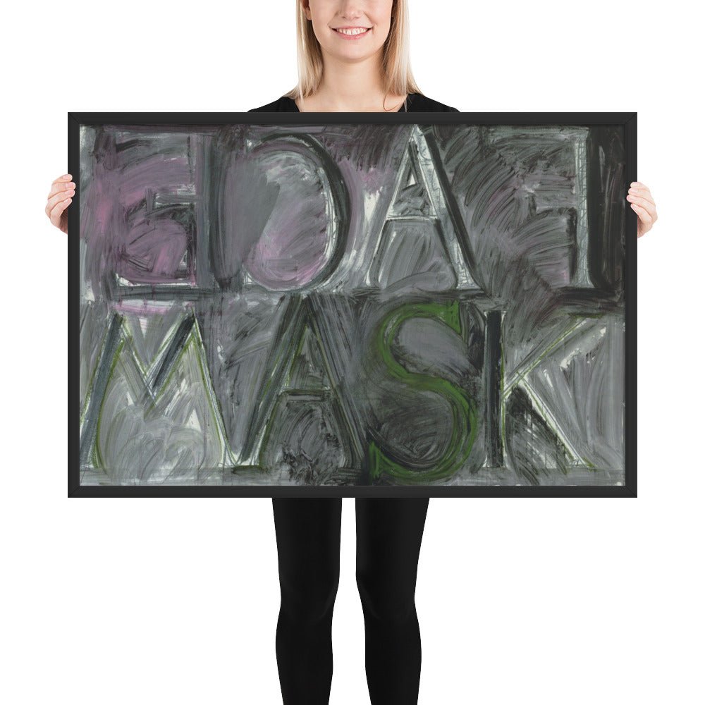 Face Mask by Bruce Nauman, Framed poster