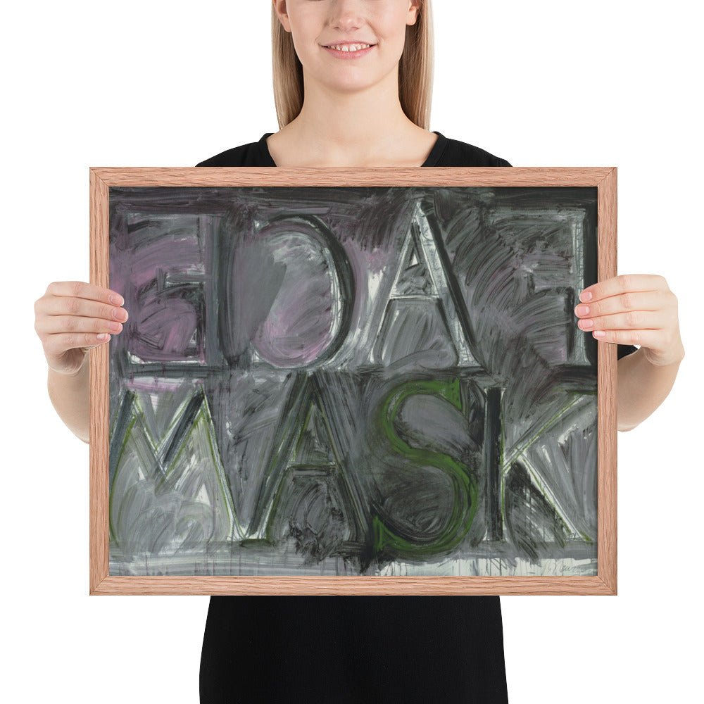 Face Mask by Bruce Nauman, Framed poster