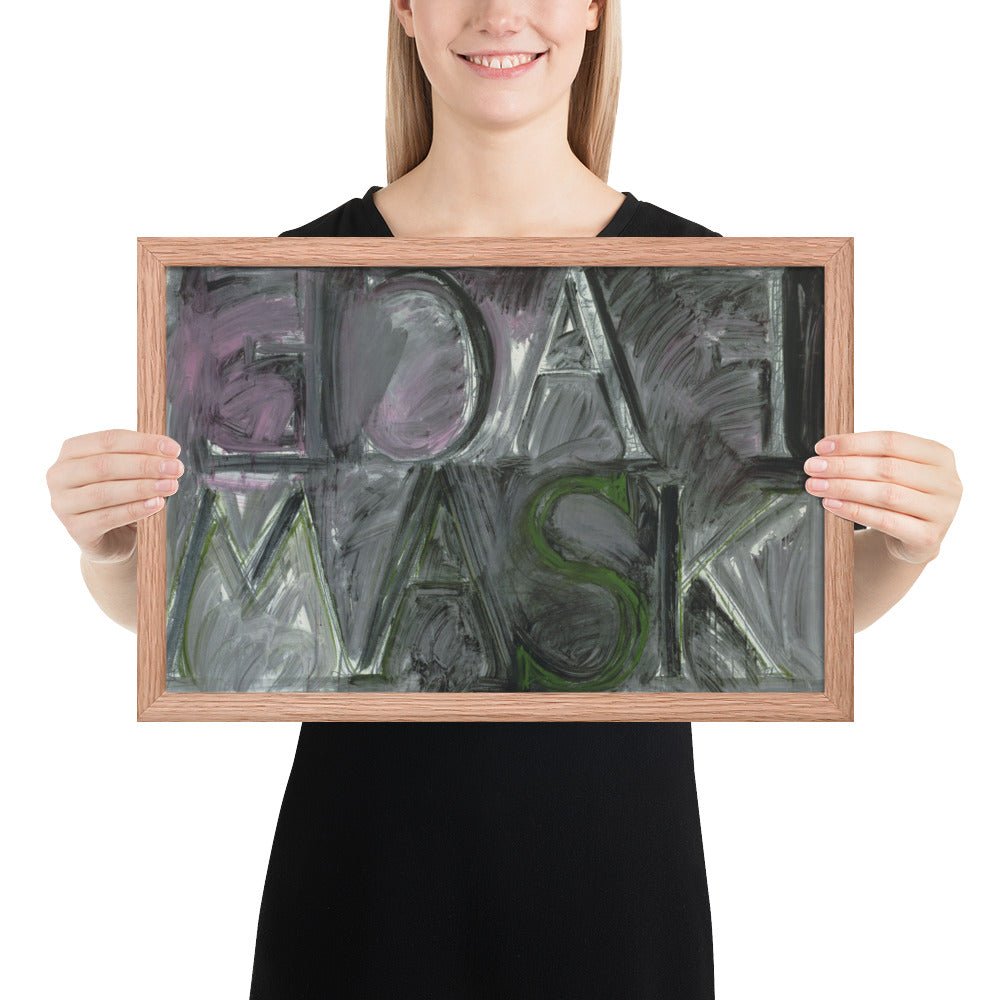 Face Mask by Bruce Nauman, Framed poster