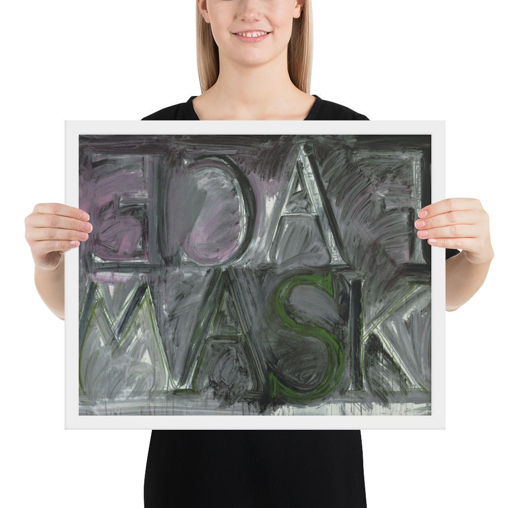 Face Mask by Bruce Nauman, Framed poster