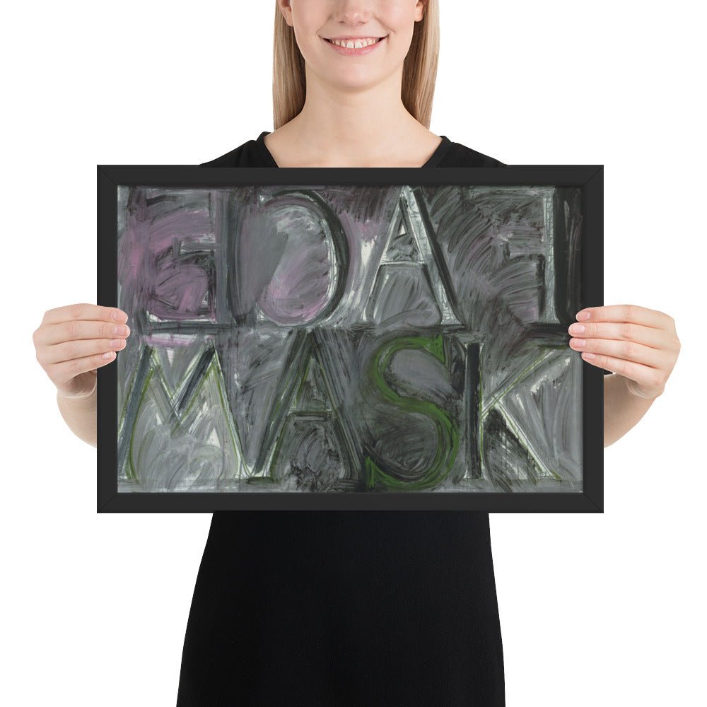 Face Mask by Bruce Nauman, Framed poster