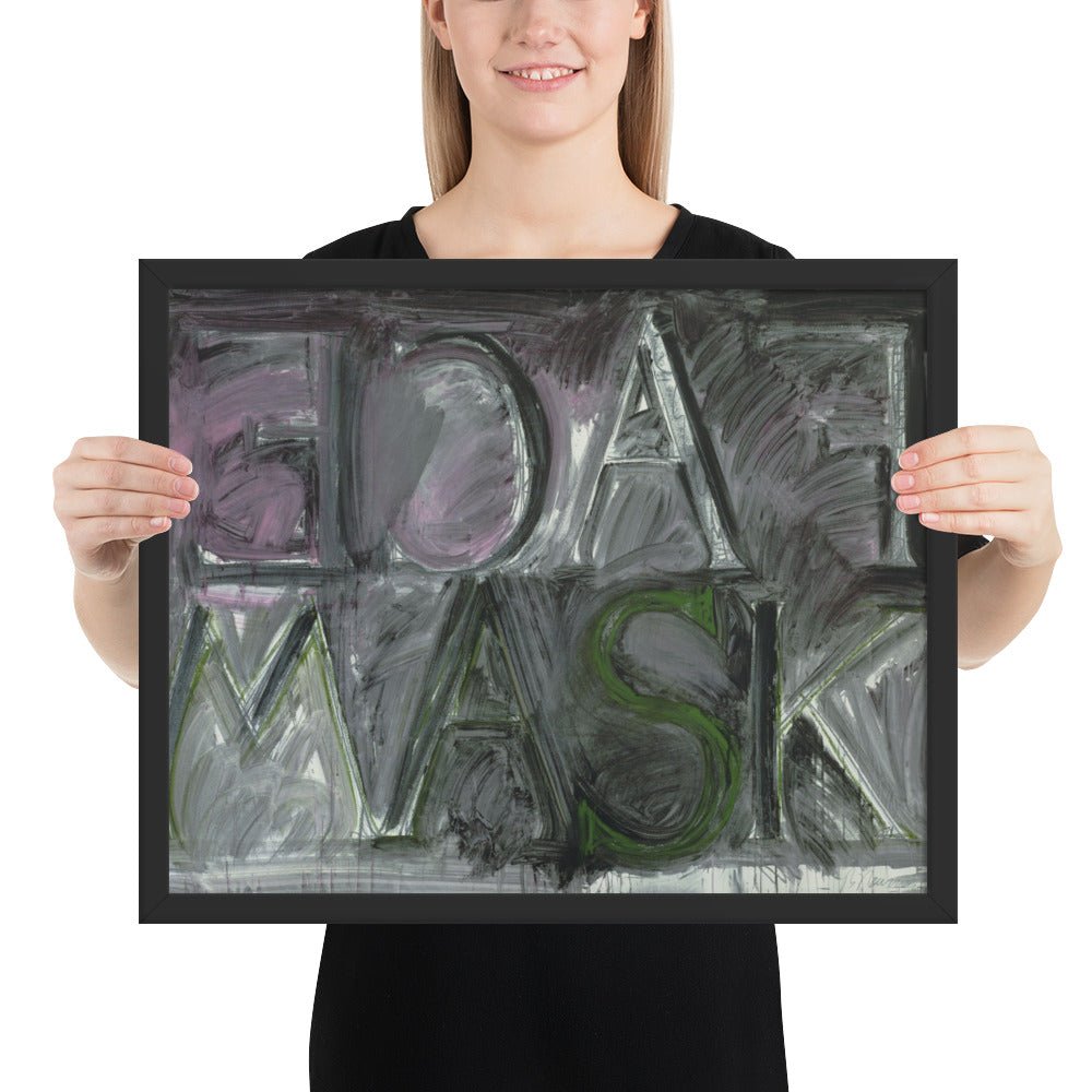 Face Mask by Bruce Nauman, Framed poster