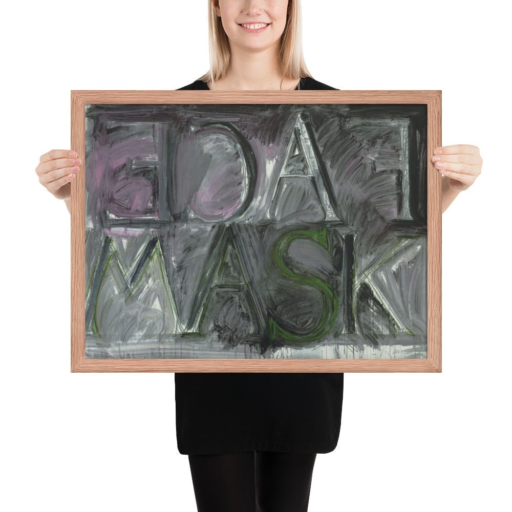 Face Mask by Bruce Nauman, Framed poster