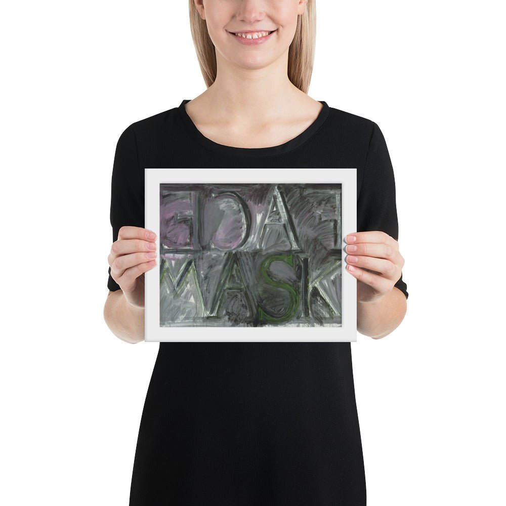 Face Mask by Bruce Nauman, Framed poster