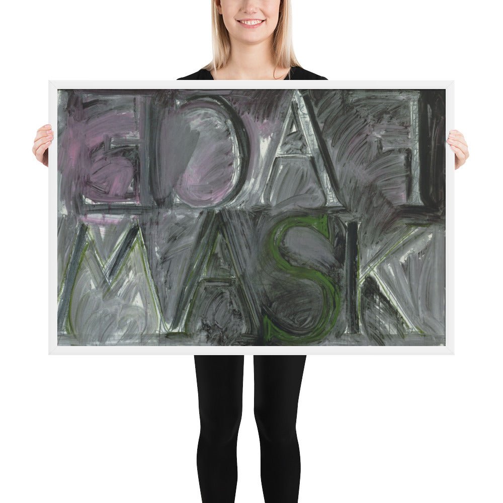 Face Mask by Bruce Nauman, Framed poster
