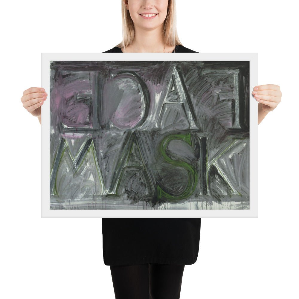 Face Mask by Bruce Nauman, Framed poster