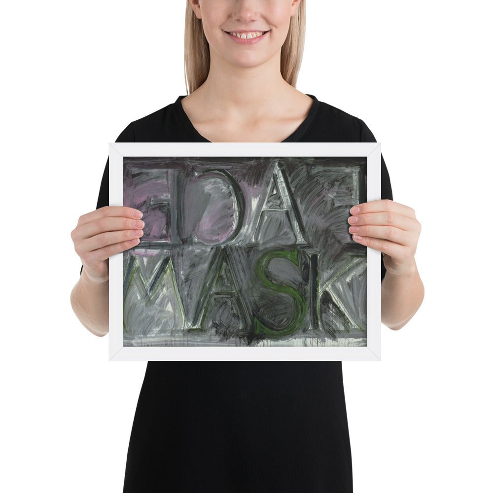 Face Mask by Bruce Nauman, Framed poster
