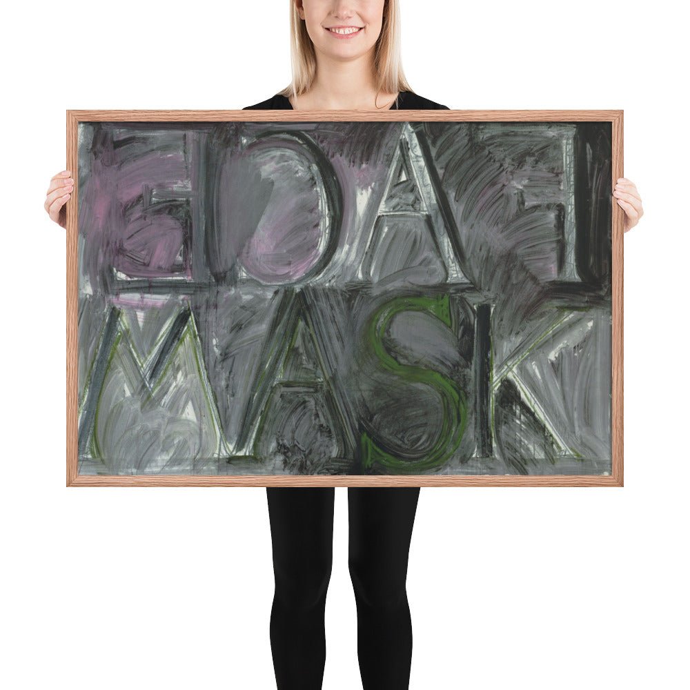 Face Mask by Bruce Nauman, Framed poster