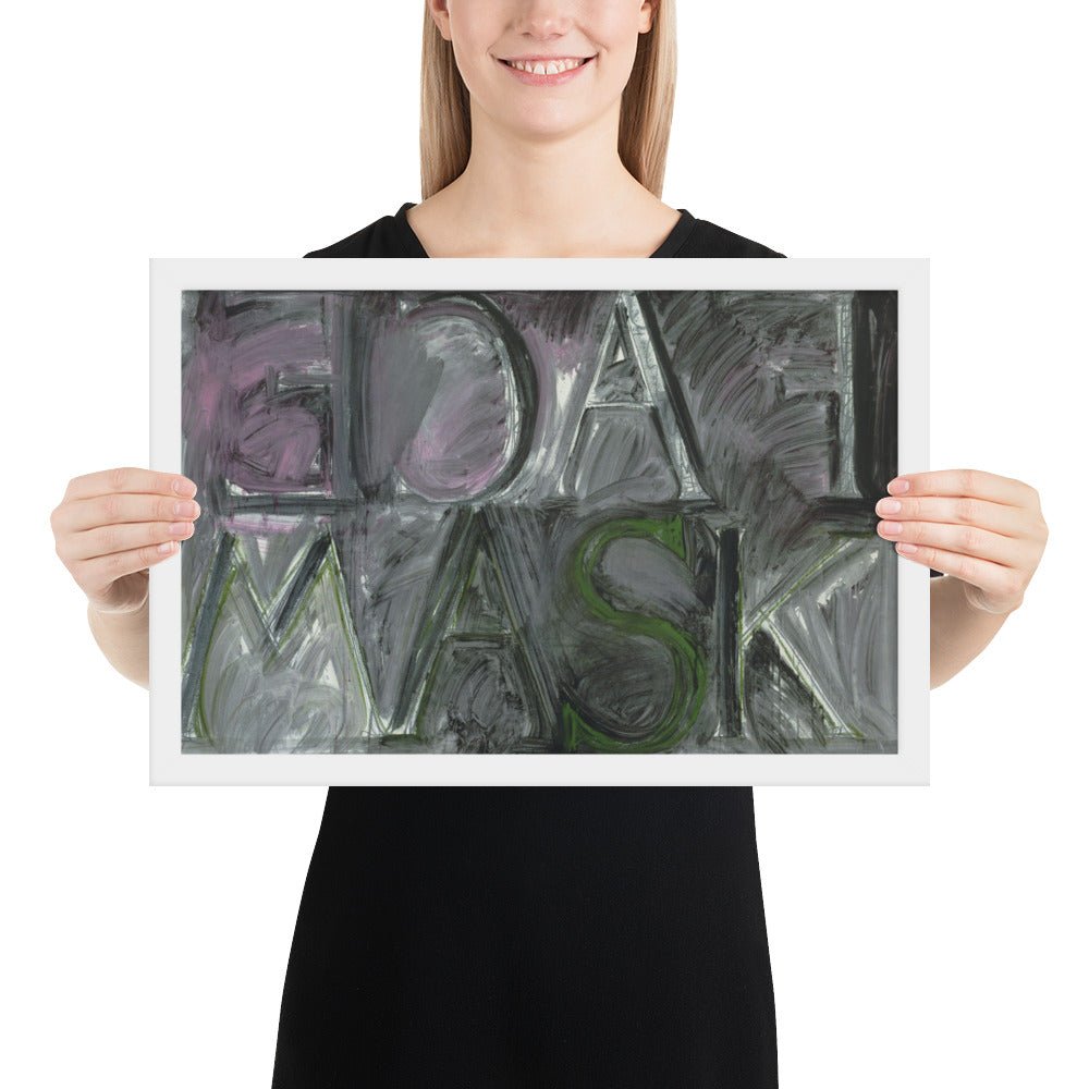 Face Mask by Bruce Nauman, Framed poster