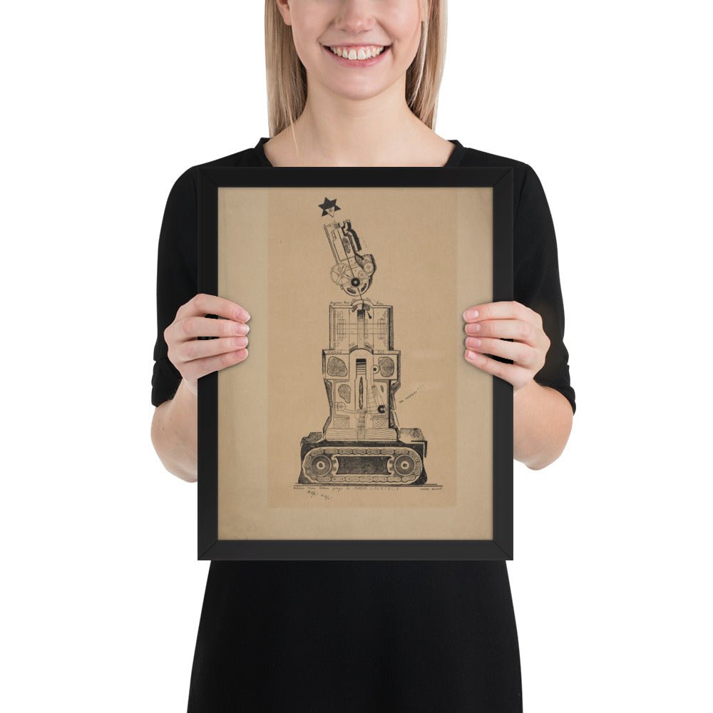 Farewell My Beautiful Land of Marie Laurencin by Max Ernst, Framed poster