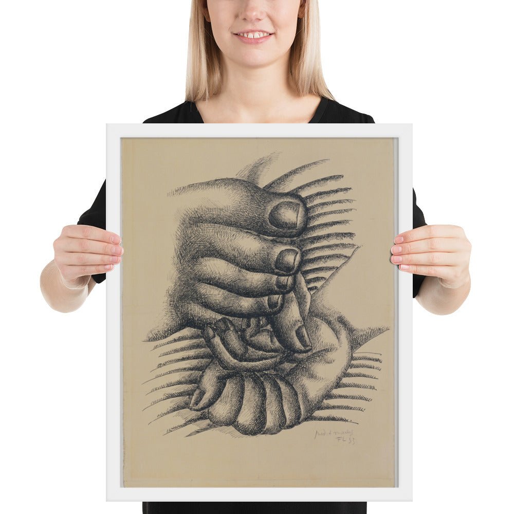 Foot and Hands of Forms by Fernand Léger, Framed poster