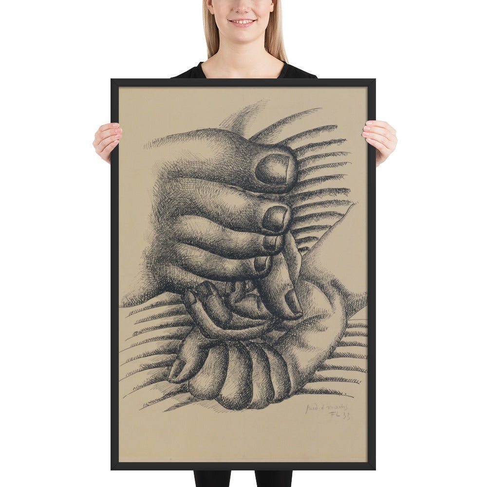 Foot and Hands of Forms by Fernand Léger, Framed poster