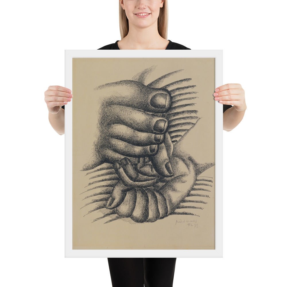 Foot and Hands of Forms by Fernand Léger, Framed poster