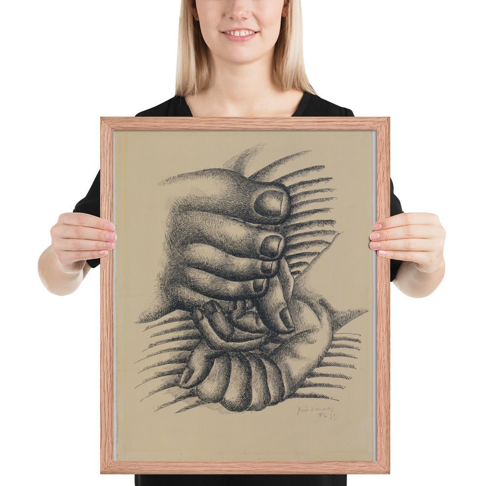 Foot and Hands of Forms by Fernand Léger, Framed poster