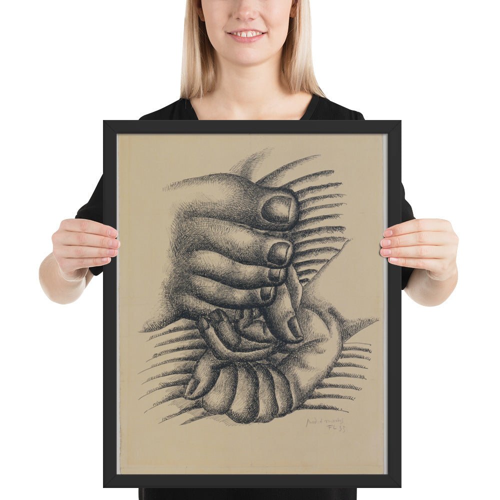 Foot and Hands of Forms by Fernand Léger, Framed poster