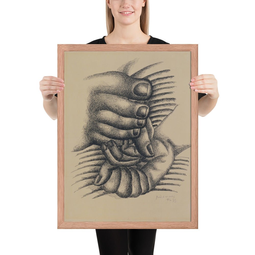 Foot and Hands of Forms by Fernand Léger, Framed poster