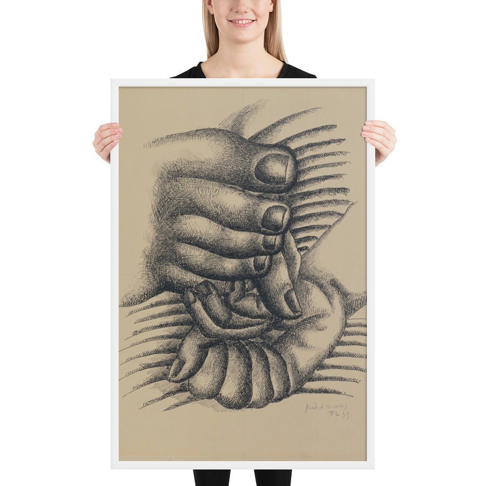 Foot and Hands of Forms by Fernand Léger, Framed poster