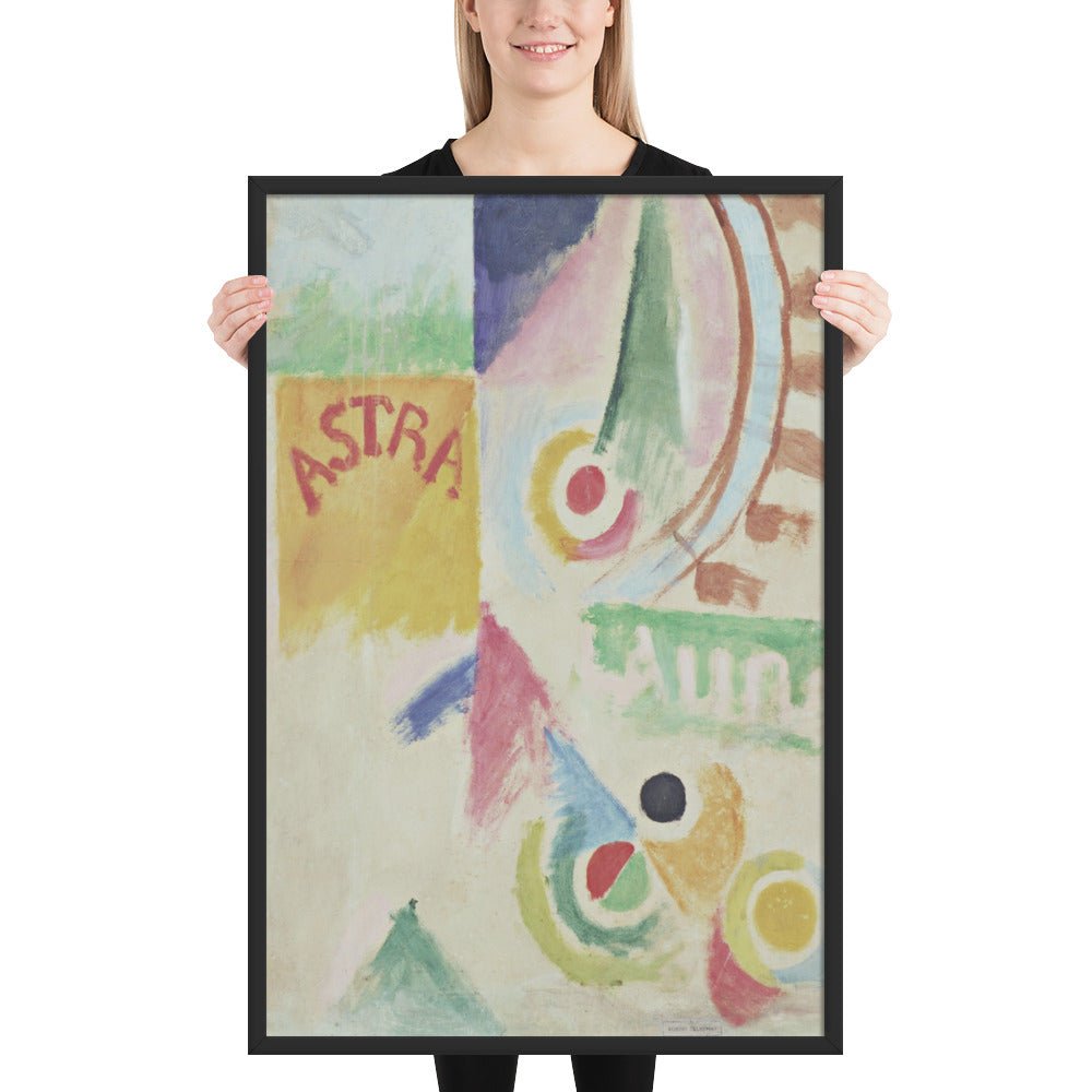 Football. L'Equipe de Cardiff by Robert Delaunay, Framed poster