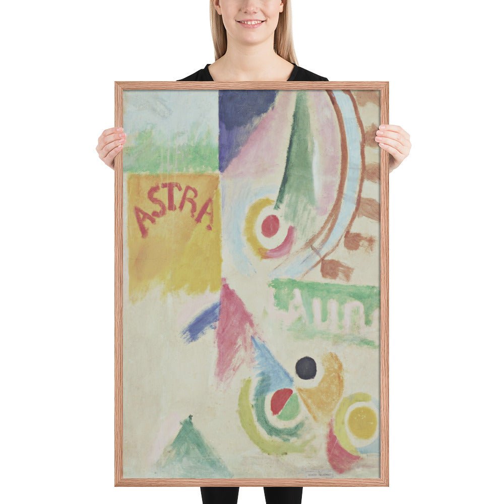 Football. L'Equipe de Cardiff by Robert Delaunay, Framed poster