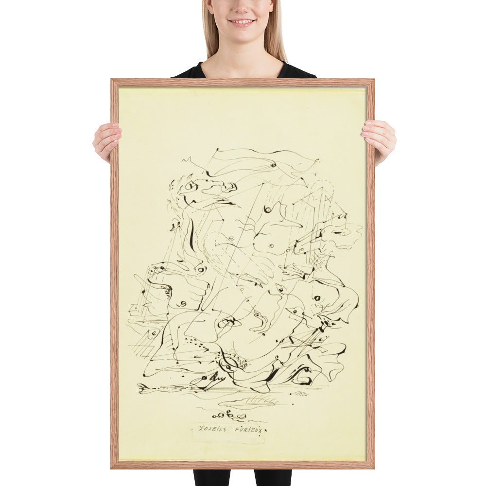 Furious Suns by André Masson, Framed poster