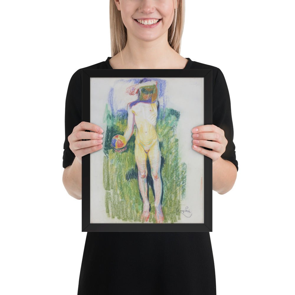 Girl with a Ball by Frantisek Kupka, Framed poster