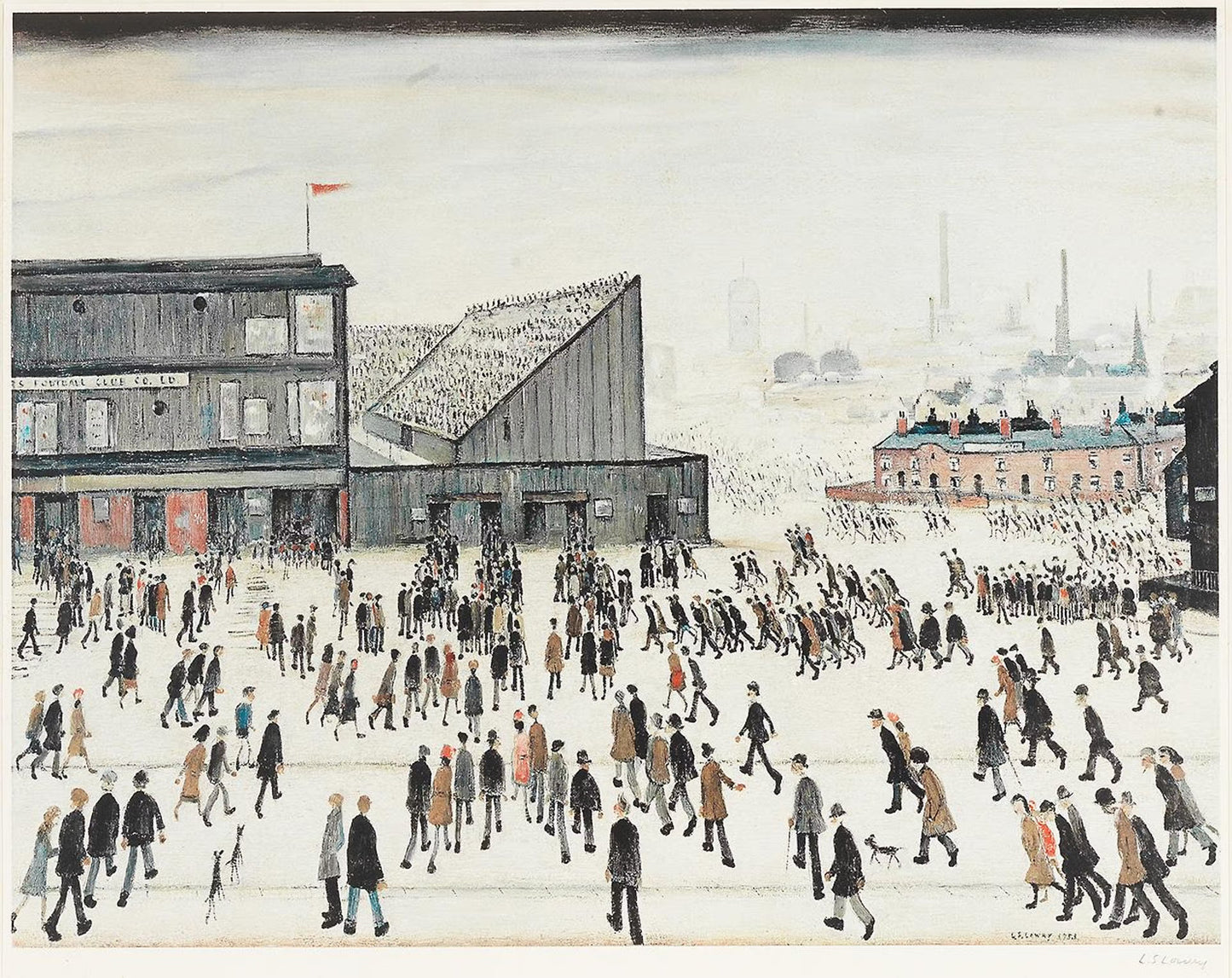 Going to the Match (Football, Soccer) by L S Lowry