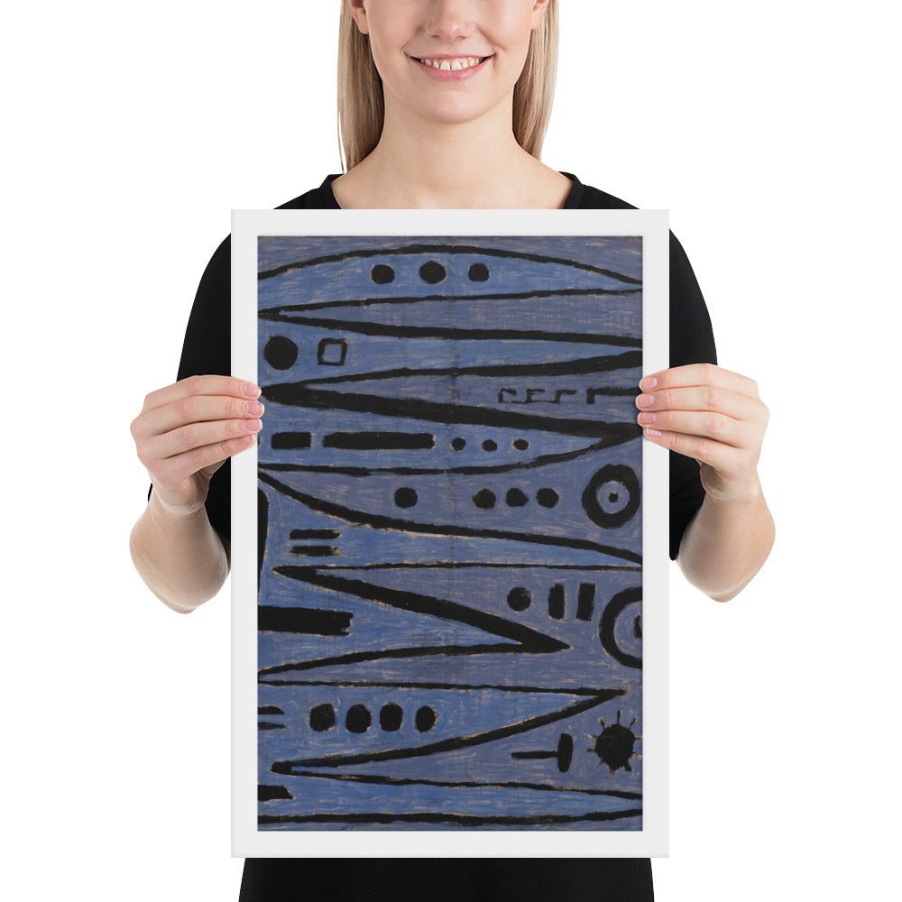 Heroic Strokes of the Box ) by Paul Klee, Framed poster